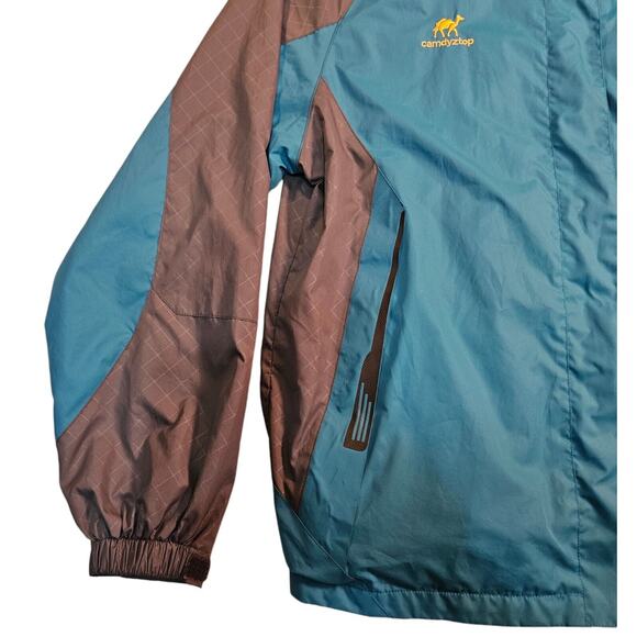 Outdoor Diamond Candy Women's XL Waterproof Breathable Teal & Gray Rain Jacket - Picture 8 of 16